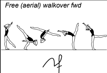 Official symbol for Aerial Front Walkover