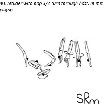 Official symbol for Stalder 1 1/2 turn to mixed grip